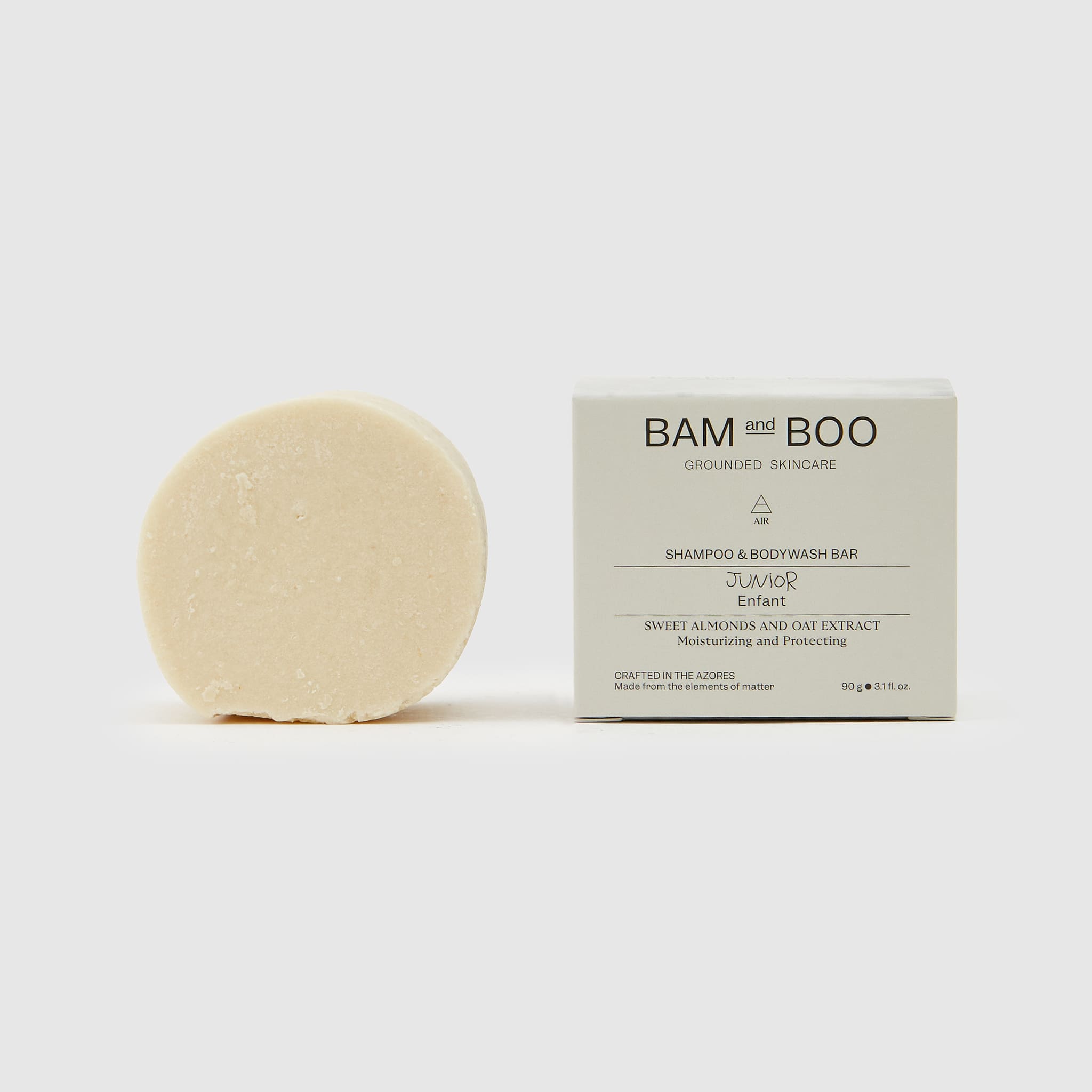 Shampoo and Bodywash for Kids - Pack Shot Product Packaging - BAMandBOO Grounded Skincare Azores