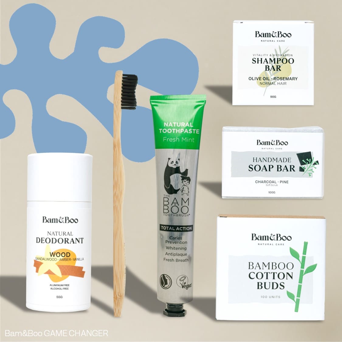 CHRISTMAS GIFT SET | Game Changer - Bam&amp;Boo - Eco-friendly, vegan, sustainable oral and personal care
