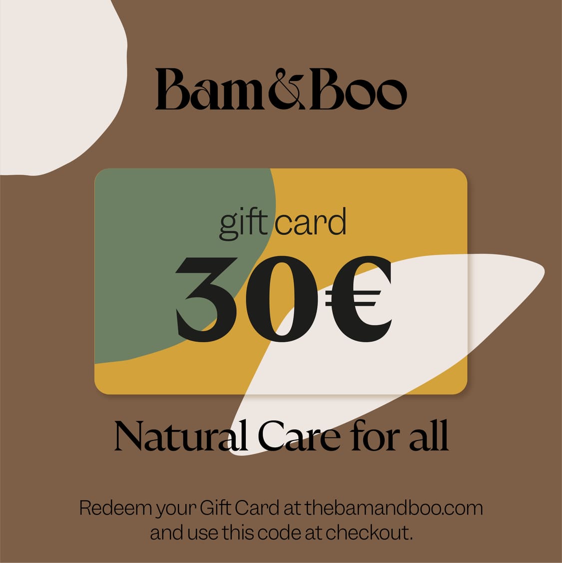 GIFT CARD - Bam&Boo - Eco-friendly, vegan, cuidados orais e pessoais sustentáveis