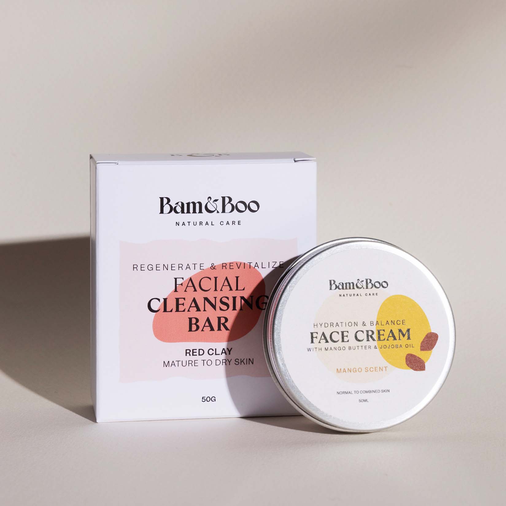 KIT | Beauty Fatale - Crema facial y barra limpiadora facial - Bam&Boo - Eco-friendly, vegan, cuidado personal y bucal sostenible