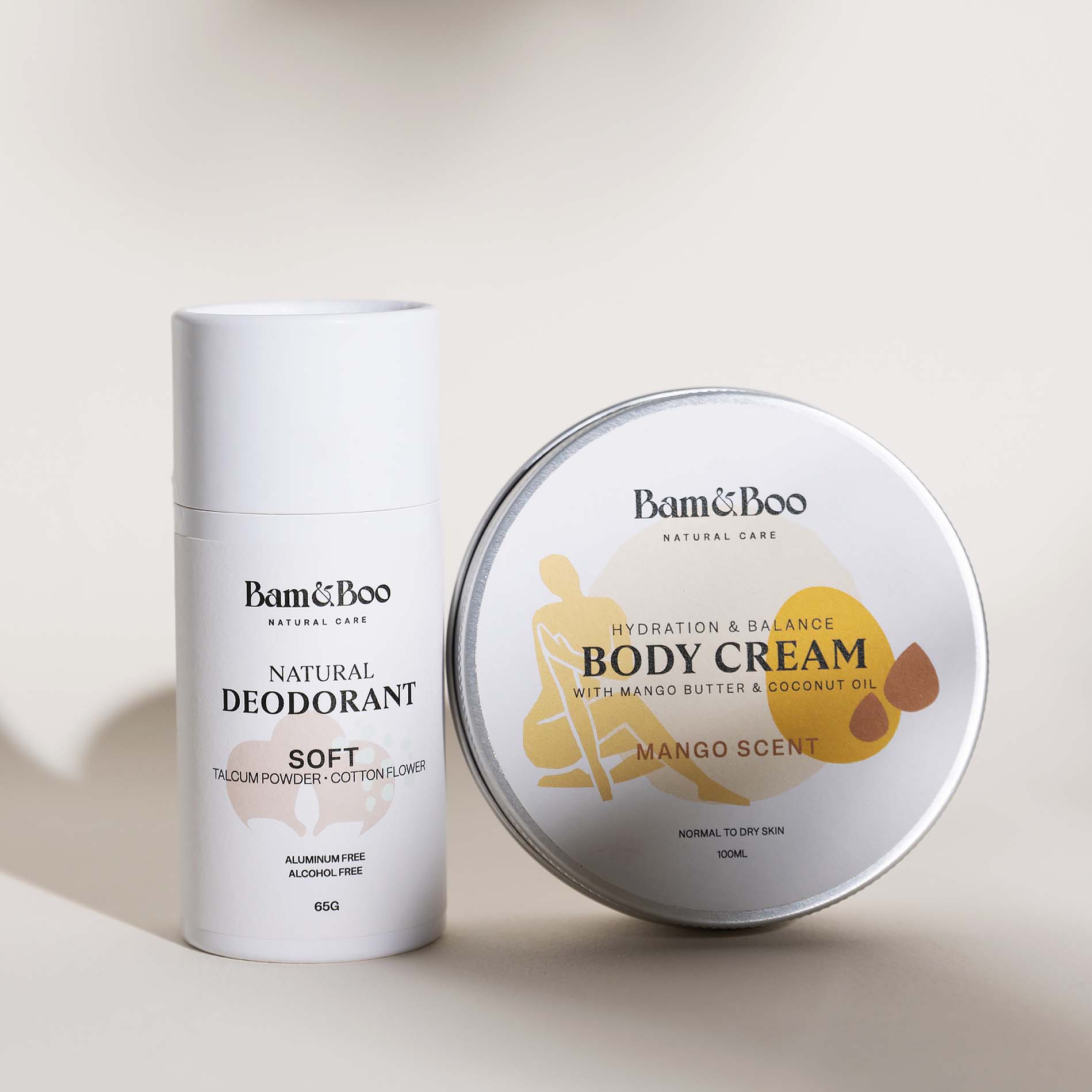 KIT | Bodilicious - Desodorante y crema corporal natural - Bam&Boo - Eco-friendly, vegan, cuidado personal y bucal sostenible