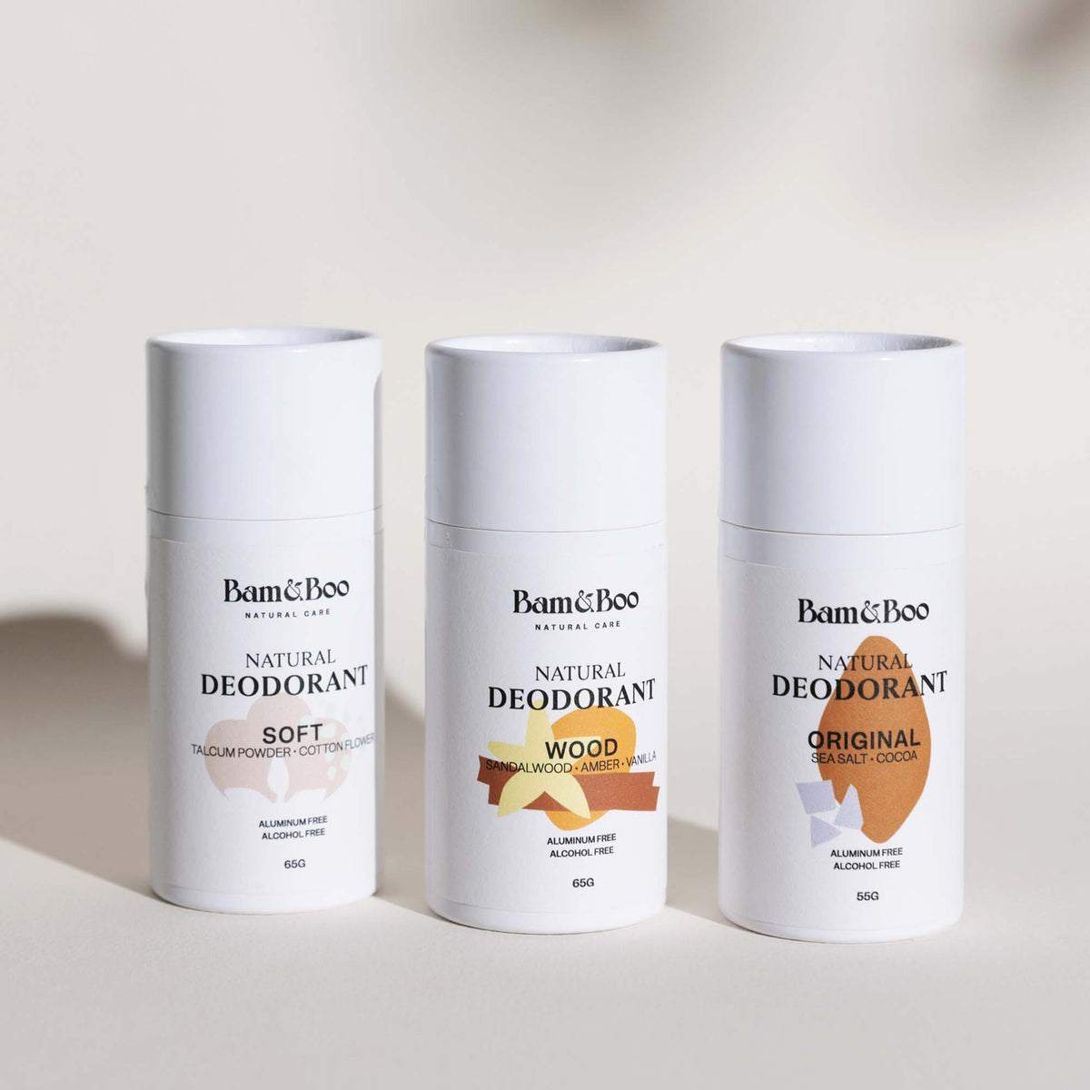 KIT | Deo Trinity - 3 Natural Deodorants - Bam&amp;Boo - Eco-friendly, vegan, sustainable oral and personal care