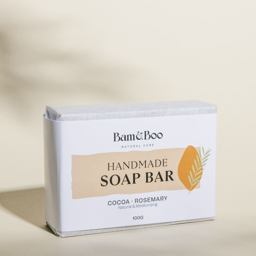 SOAP BAR | Cocoa & Rosemary - Bam&Boo - Eco-friendly, vegan, cuidados orais e pessoais sustentáveis