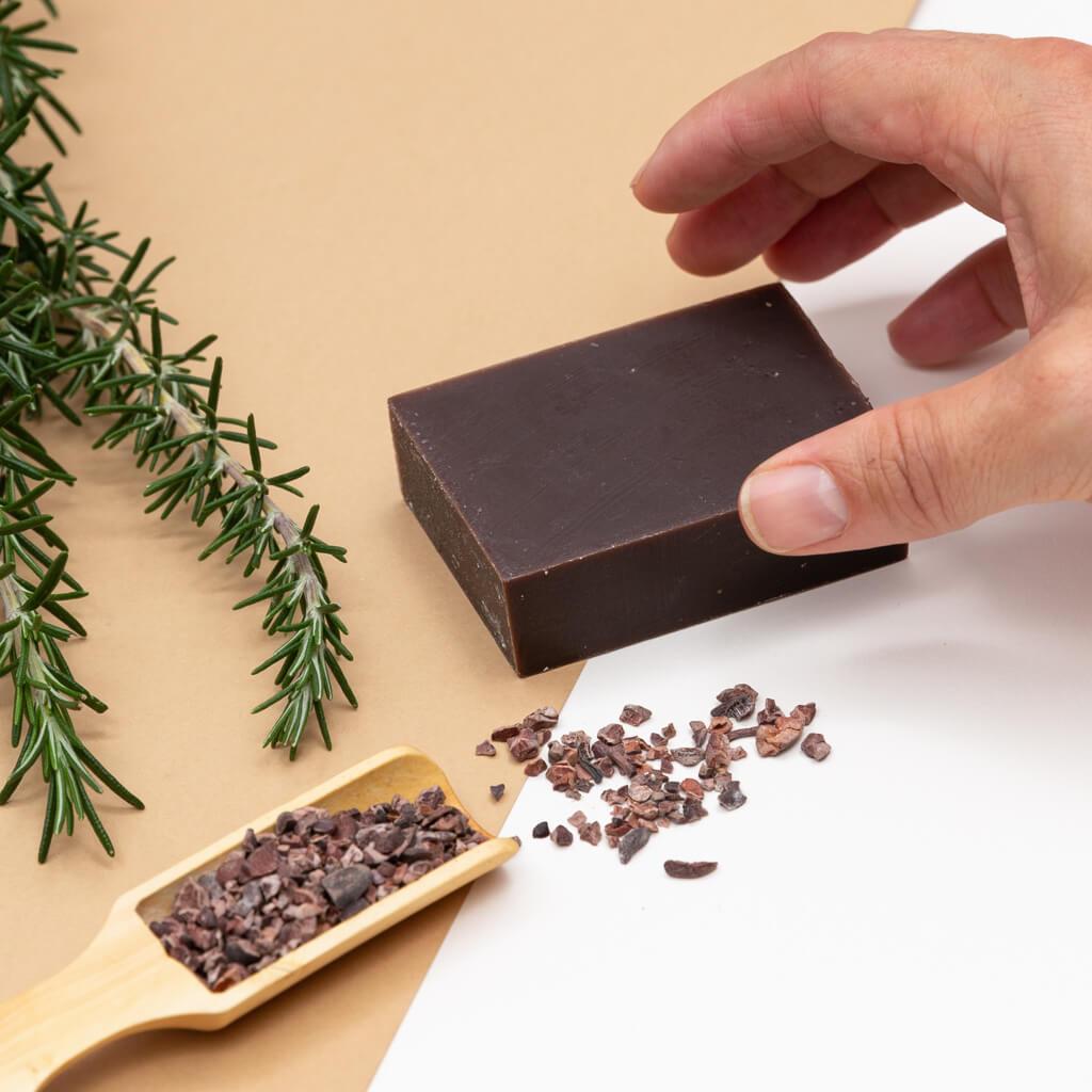 SOAP BAR | Cocoa &amp; Rosemary - Bamboo Toothbrush Bam&amp;Boo - Eco-friendly, vegan, sustainable oral and personal care
