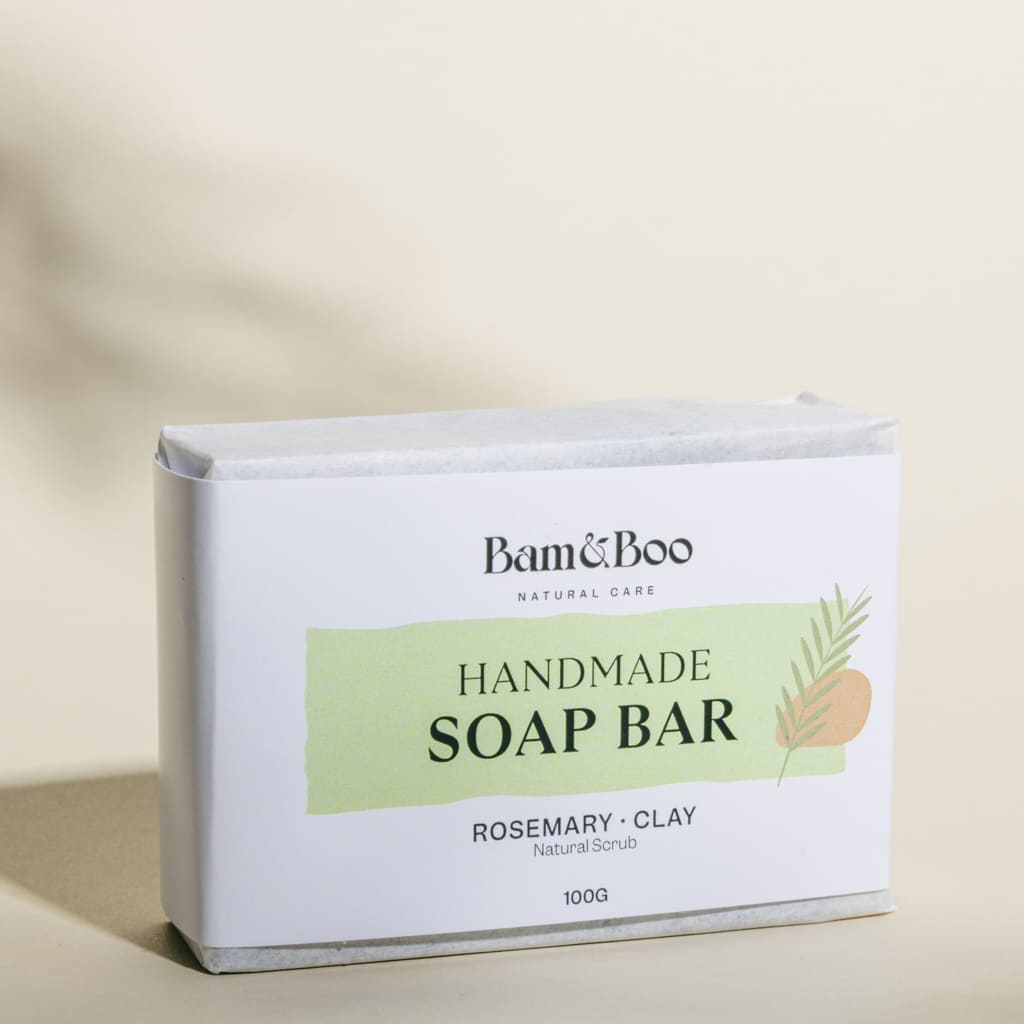 SOAP BAR | Rosemary & Clay - Bam&Boo - Eco-friendly, vegan, cuidados orais e pessoais sustentáveis
