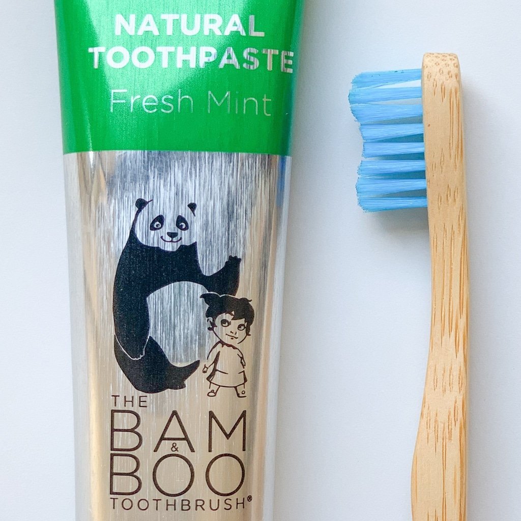 The Bam&amp;Boo Toothbrush &amp; Natural Toothpaste Pack - Bamboo Toothbrush Bam&amp;Boo - Eco-friendly, vegan, sustainable oral and personal care
