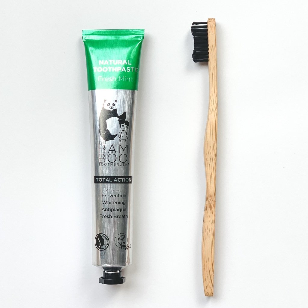 PACK | Toothbrush  Pasta dentífrica natural - Bam&Boo - Eco-friendly, vegan, cuidado bucal y personal sostenible
